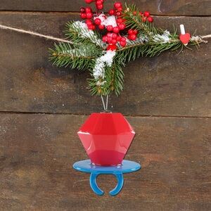 Festive Ring POP! Red & Blue Ruz Ornament NWT